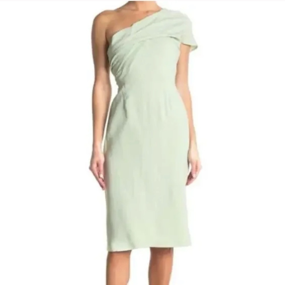 NWT Reiss Riana One Shoulder Midi Dress Mint Green size 4
